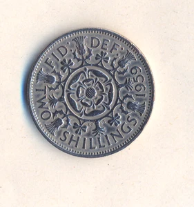 Two Shillings 1959, Great Britain Gran Bretagna Queen Elizabeth II - Picture 1 of 2