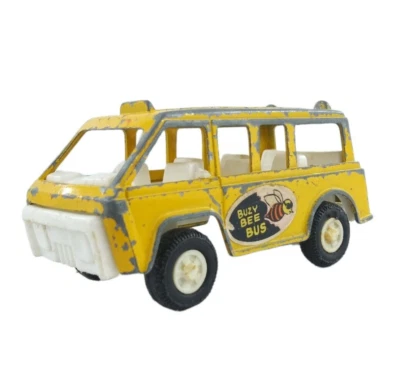 Tootsietoy Bus Buzy Bee Bus 1970 Amarillo Abeja Ocupada Antiguo De Colección Hecho en EE. UU.  Foto 1 de 4