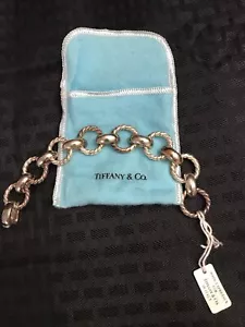 New w/ Tag TIFFANY & CO STERLING SILVER LINK BRACELET 68.3 Grams 925 - Picture 1 of 9