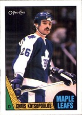 1987-88 O-Pee-Chee #244 Chris Kotsopoulos TORONTO MAPLE LEAFS VINTAGE