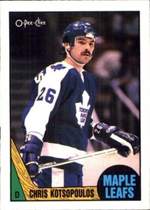 1987-88 O-Pee-Chee #244 Chris Kotsopoulos TORONTO MAPLE LEAFS VINTAGE