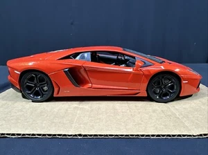 Burago Lamborgini Aventador LP700 1:18 Scale Diecast Car Orange Color - Picture 1 of 21