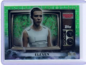 2025 Topps High Tek Stranger Things ELEVEN Static Age GREEN 20/75 ONE OF A KIND - Picture 1 of 2