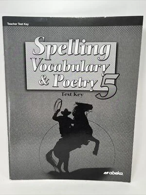 Abeka Grade 5 SPELLING VOCABULARY & POETRY Test Key free shipping - Image 1 of 3