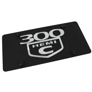 Chrysler 300C Hemi Logo License Plate (Black) - Picture 1 of 4
