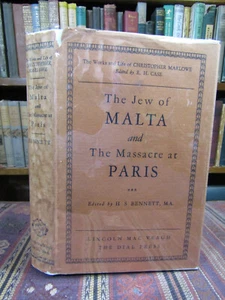 1931 Bennett WORKS & LIFE CHRISTOPHER MARLOWE :JEW OF MALTA; MASSACRE AT PARIS - Picture 1 of 6