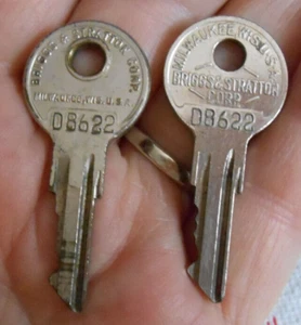 2 Vintage Old Antique 1925-31 Dodge Brothers Briggs & Stratton Basco Keys DB622 - Picture 1 of 2