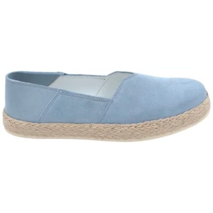 LS Espadrillas uomo scarpe da barca in vera pelle scamosciata celeste lavorazion - Foto 1 di 9