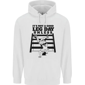 Leg Day Funny Bodybuilding Gym Training Childrens Kids Hoodie - Picture 1 of 12