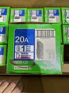 (BOX OF 10) NEW Square D QOB QOB120 1 Pole 20 Amp 120V Circuit Breaker . - Picture 1 of 1