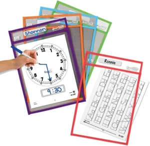EAI Education SmartPAL Dry Erase Sleeves | Unique Top and Side Opening 10-Pack - Picture 1 of 8