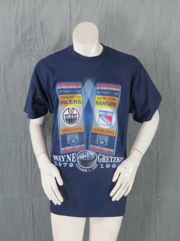 Wayne Gretzky Shirt (VTG) - Retirement 20 Year Career Shirt - Men's Large Cover
