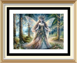 Brian Froud Style Celtic Wall Art Print Fairy Queen GWENHWYFAR Mythology G19 - Picture 1 of 1