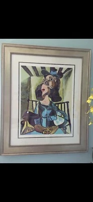 PICASSO Muy Raro Firmado a Mano Talla Grande Foto 1 de 4