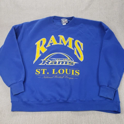 St Louis Rams Sweatshirt Long Sleeve Lee Sports Vintage 1996 Size 2XL XXL Cover
