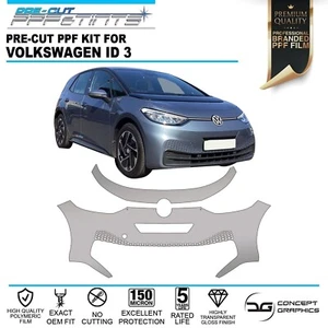 Front Bumper Stone Chip Guard PPF Paint Protection film for Volkswagen ID3 VW - Picture 1 of 3
