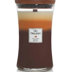 NEW WoodWick Cafe Sweets Trilogy Large Candle Crackles 610G Hourglass - Picture 1 of 1