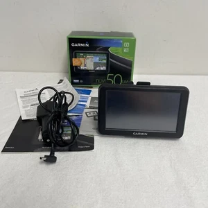 GPS Garmin nuvi 50 Black 5" LCD Touch Screen Automotive Navigation UNIT WORKS - Picture 1 of 12