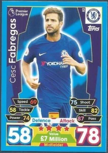 TOPPS MATCH ATTAX 2017-18- #082-CHELSEA-CESC FABREGAS - Foto 1 di 1