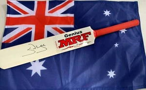 Steve Waugh (Australia) signed official MRF Mini Cricket Bat + COA - Picture 1 of 3