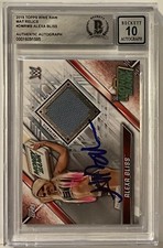 Alexa Bliss 2019 Topps Signed WWE RAW Mat Relics Card #DMRMB BECKETT Auto 10