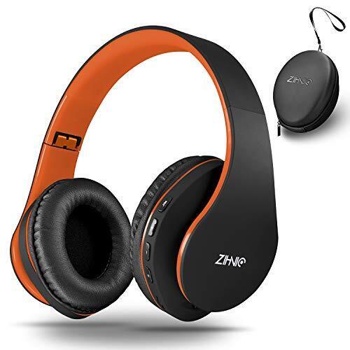 ZIHNIC Bluetooth Headphones Over-Ear Foldable Wireless and Wired Stereo Heads...