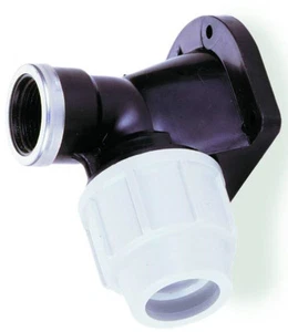 Accesorio de compresión de placa de pared de 25 mm para crear un grifo exterior - Imagen 1 de 3