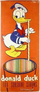 Seltene Disney Donald Duck Hygienepapier Strohhalme Neu aus altem Lagerbestand 50er Jahre Herz of New York - Bild 1 von 9