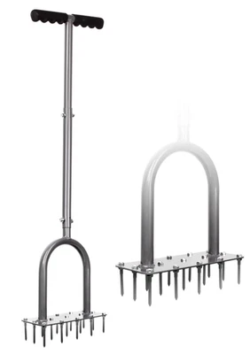 Herramienta Aireador de Césped con 15 Picos, Escotillador Manual para Patio, Jardín, Patentado Foto 1 de 4