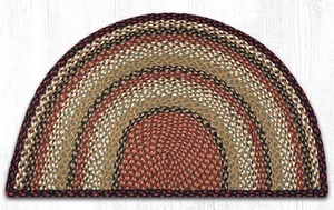 Earth Rugs RC-319 Burgundy Mustard Rectangle Braided Rug 4 x 6 Feet - Picture 1 of 1