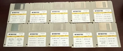 Ensoniq Mirage 10 Disk Set A1-A10 Factory (Not Copies) - Original Disc Set!  - Image 1 of 4