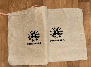 2 Converse Dust Cover Golf Le Fleur Curry Sneakers Canvas Bag Mens 8 Women 10 - Picture 1 of 6