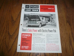 1969 Ford Light Truck Electric Power PaK Sales Features Brochure - Vintage - Picture 1 of 3