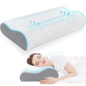 Memory Foam Pillow, Ergonomic Neck Contour Cervical Pillow for Back and Shoul... - Picture 1 of 7