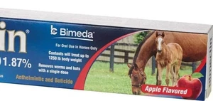Neu 2er-Packung im Karton Paste Pferd Entwurmungsmittel Apfelgeschmack Ablaufdatum 3/2026 - Bild 1 von 4