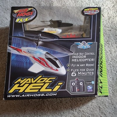 Air Hogs Havoc Heli RC Helicopter Yellow Spin Master 2006  FOR PARTS (Channel B) - Image 1 of 4