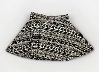 PINK by Victoria's Secret Women's Skirt Size Large Skater Mini Black Ivory - Image 1 of 3