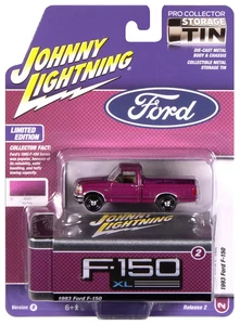 1993 Ford F-150 Pink Johnny Lightning Collectors Tin 1:64 Scale - Picture 1 of 1