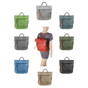 DAMEN RUCKSACK SchulterTasche CityRucksack Shopper Leder Optik Reise Backpack - Bild 1 von 10
