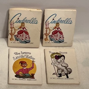 4 Vintage 70s Mini Classic Books Cinderella Brave Little Tailor & Puss in Boots - Picture 1 of 14