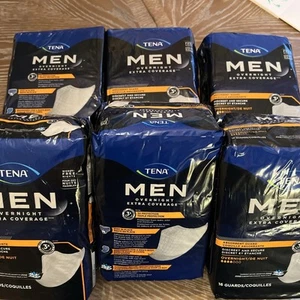 Protectores absorbentes de cobertura extra seca TENA para hombre durante la noche 96 piezas ~ bolsas de 16 quilates/6 - Imagen 1 de 4