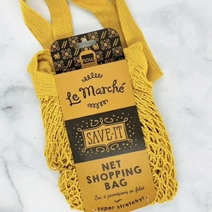 Le Marche Net Shopping Bag in Golden (Yellow/Gold) New in Package - Picture 1 of 2