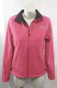 The North Face  Pink Full Zip Fleece Line Softshell Jacket Women's Size M - Picture 1 of 3