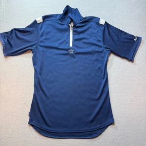 Nike NFL Pro Line Dallas Cowboys Navy Blue 1/4 Zip Pullover Shirt Mens Medium - Picture 1 of 11