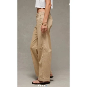American Eagle Outfitters Damen khaki weites Bein Stretch Hose Größe 16L gebraucht, in einwandfreiem Zustand - Bild 1 von 11