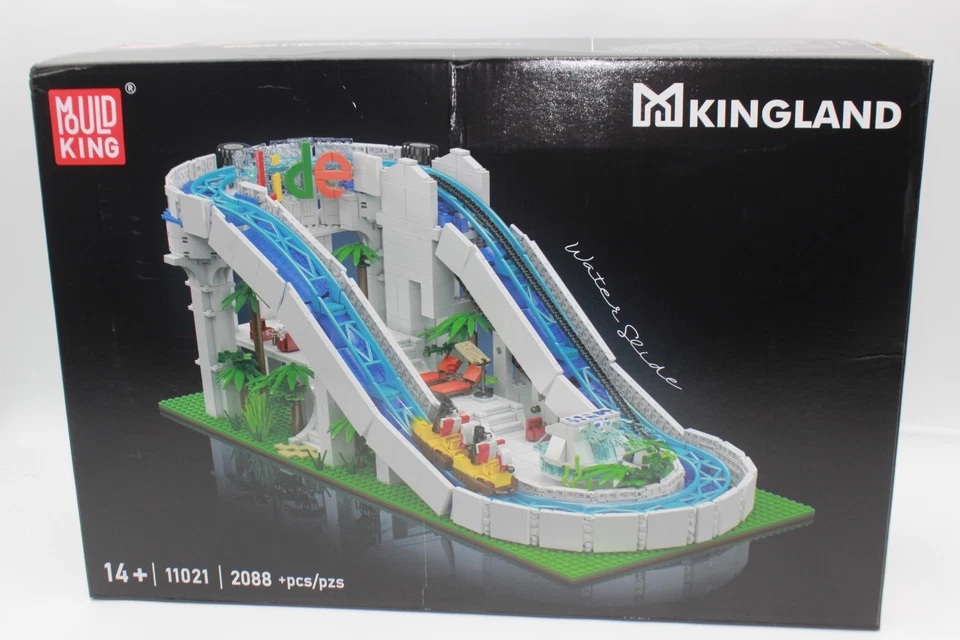 OO Mould King 11021 Kingland Wasserrutsche Vergnügungspark Klemmbausteine 2068 - Bild 1 von 4