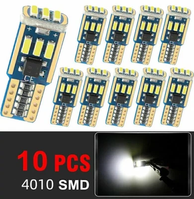10X T10 W 5W CANBUS SMD LED Auto Innenraumbeleuchtung Standlicht Birnen Weiß - Bild 1 von 4