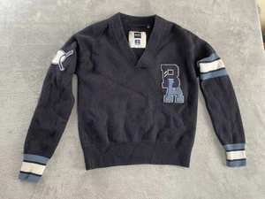 Hugo Boss Russell Athletic Varsity Baseball Pullover Gr. Herren M Dunkelblau Wolle " - Bild 1 von 16