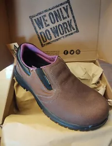 Zapatos de trabajo Avenger para mujer de cuero marrón/rosa punta comp WP EH SR 9,5 M. - Imagen 1 de 6