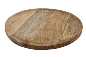 Mango Holz Tablett massiv - 38 cm - Deko Obst Schale Servier Kerzen Teller rund - Bild 1 von 2